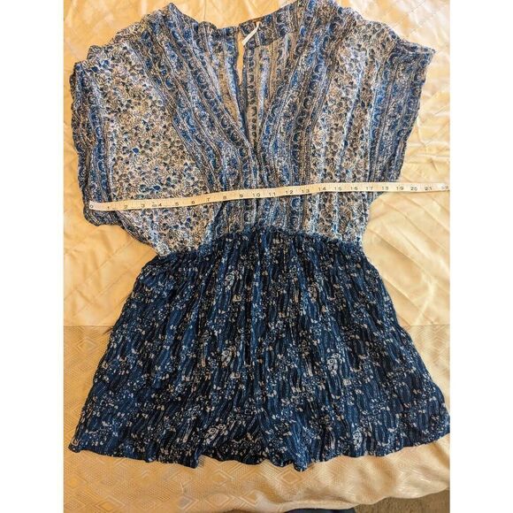 Free People Arizona romper in blue sz xs euc - Picture 4 of 4